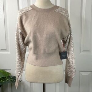 Cynthia Rowley - Sweater Womens Beige White Stretch Size S